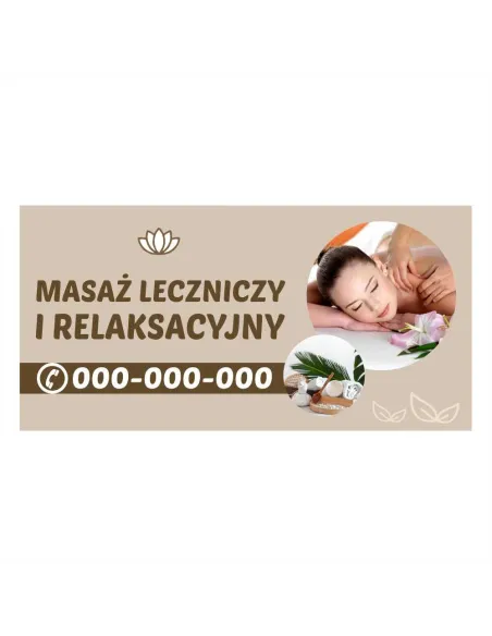 Baner reklamowy gotowe wzory banerów - Masaż leczniczy i relaksacyjny