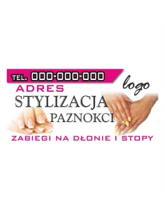 Baner reklamowy gotowe wzory banerów - Stylizacja paznokci