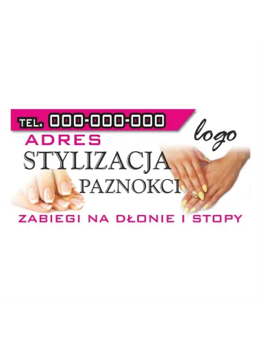 Baner reklamowy gotowe wzory banerów - Stylizacja paznokci
