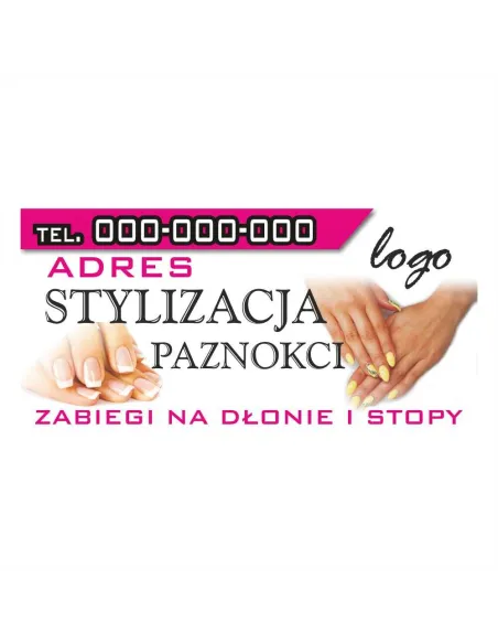 Baner reklamowy gotowe wzory banerów - Stylizacja paznokci