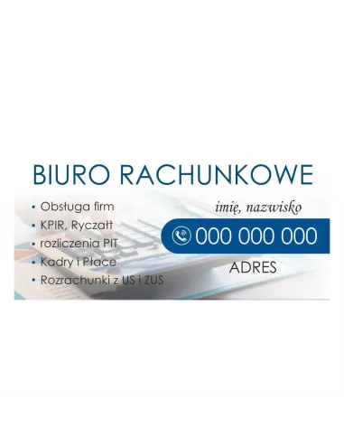 Baner reklamowy gotowe wzory banerów - Biuro rachunkowe