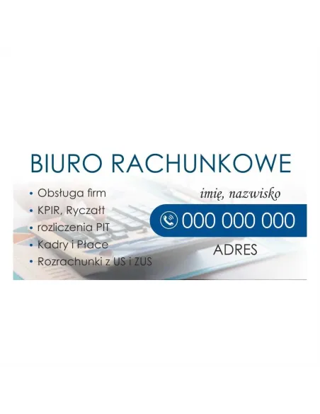 Baner reklamowy gotowe wzory banerów - Biuro rachunkowe