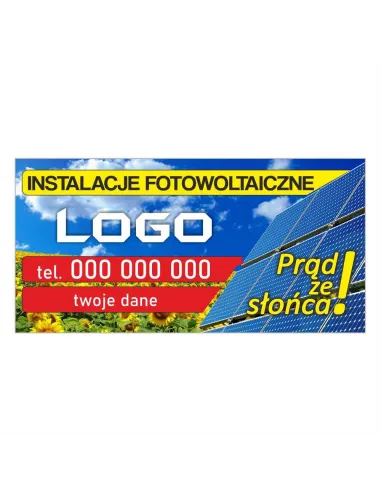 Baner reklamowy gotowe wzory banerów - Instalacje fotowoltaiczne