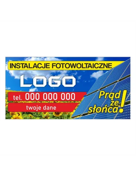 Baner reklamowy gotowe wzory banerów - Instalacje fotowoltaiczne