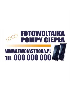 Baner reklamowy gotowe wzory banerów - Fotowoltaika pompy ciepła