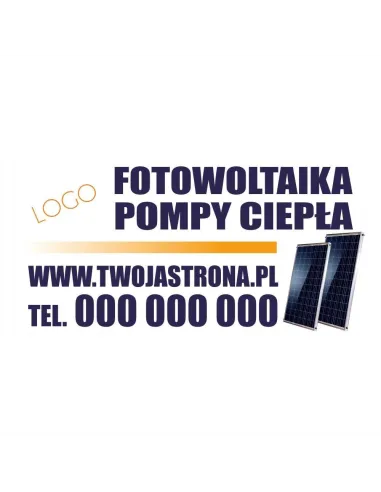 Baner reklamowy gotowe wzory banerów - Fotowoltaika pompy ciepła