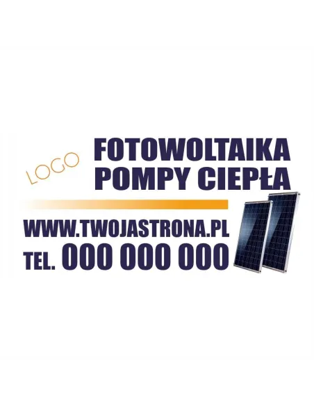Baner reklamowy gotowe wzory banerów - Fotowoltaika pompy ciepła