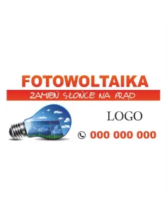 Baner reklamowy gotowe wzory banerów - Fotowoltaika