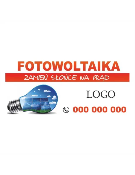 Baner reklamowy gotowe wzory banerów - Fotowoltaika