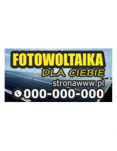 Baner reklamowy gotowe wzory banerów - Fotowoltaika