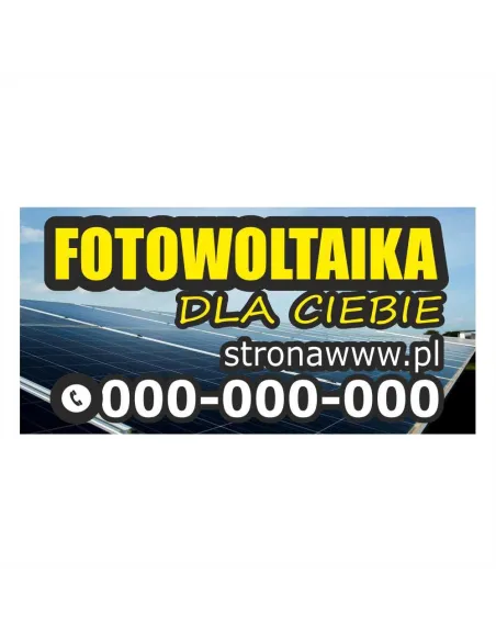 Baner reklamowy gotowe wzory banerów - Fotowoltaika