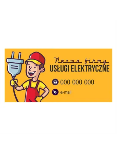 Baner reklamowy gotowe wzory banerów - Usługi elektryczne