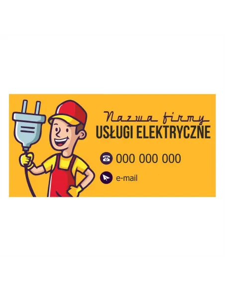 Baner reklamowy gotowe wzory banerów - Usługi elektryczne