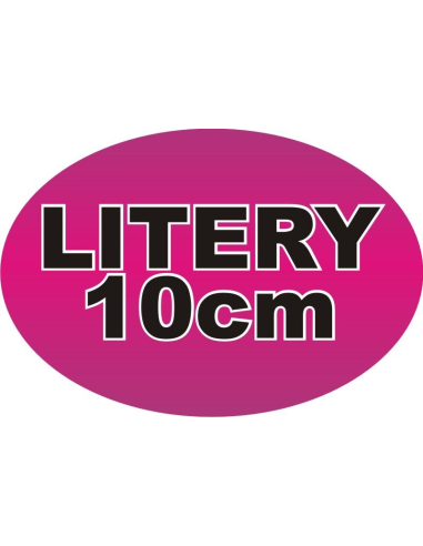 Litery napisy cyfry samoprzylepne naklejki z folii 10 cm