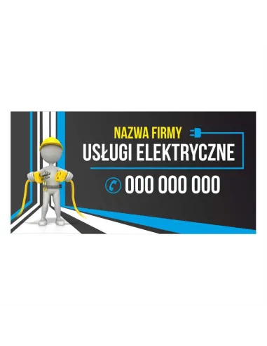 Baner reklamowy gotowe wzory banerów - Usługi elektryczne