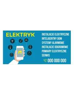 Baner reklamowy gotowe wzory banerów - Elektryk