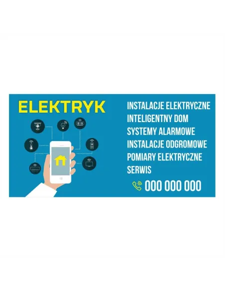 Baner reklamowy gotowe wzory banerów - Elektryk