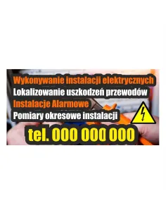 Baner reklamowy gotowe wzory banerów - Wykonywanie instalacji elektrycznych