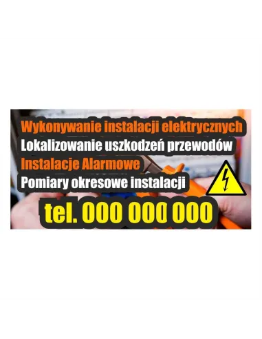 Baner reklamowy gotowe wzory banerów - Wykonywanie instalacji elektrycznych