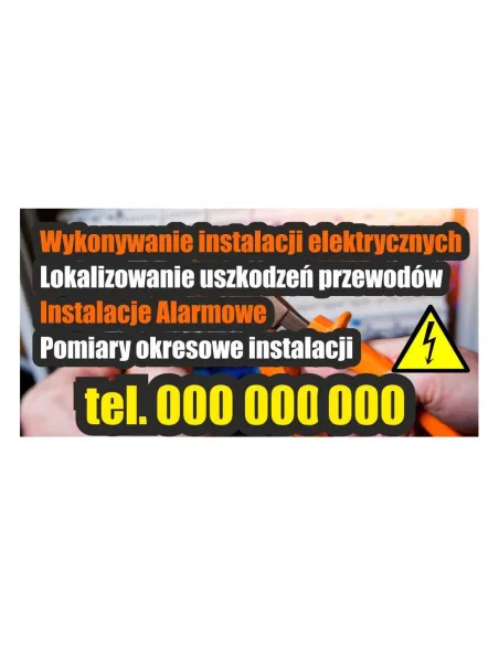 Baner reklamowy gotowe wzory banerów - Wykonywanie instalacji elektrycznych
