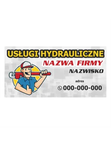 Baner reklamowy gotowe wzory banerów - Usługi hydrauliczne