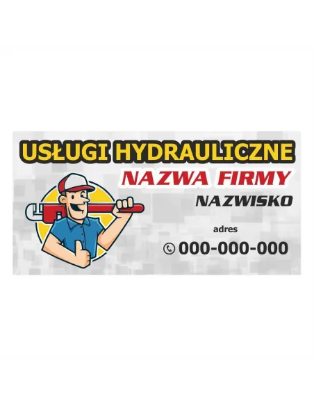 Baner reklamowy gotowe wzory banerów - Usługi hydrauliczne