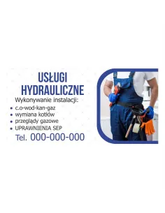 Baner reklamowy gotowe wzory banerów - Usługi hydrauliczne