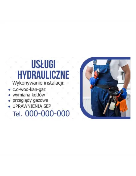 Baner reklamowy gotowe wzory banerów - Usługi hydrauliczne