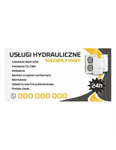 Baner reklamowy gotowe wzory banerów - Usługi hydrauliczne