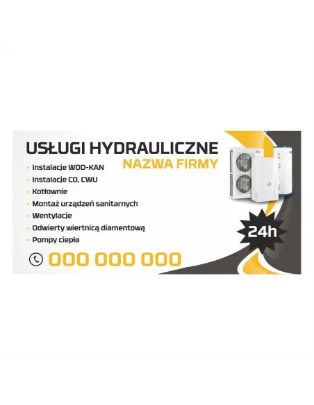 Baner reklamowy gotowe wzory banerów - Usługi hydrauliczne