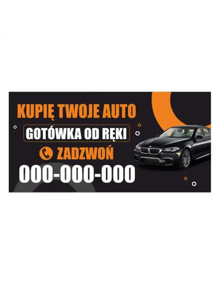 Baner reklamowy gotowe wzory banerów - Kupię twoje auto