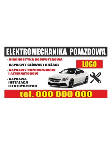 Baner reklamowy gotowe wzory banerów - Elektromechanika pojazdowa