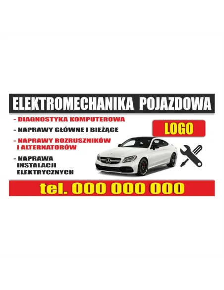 Baner reklamowy gotowe wzory banerów - Elektromechanika pojazdowa
