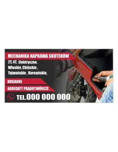 Baner reklamowy gotowe wzory banerów - Mechanika naprawa skuterów