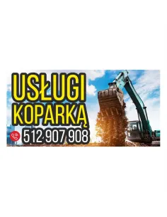 Baner reklamowy gotowe wzory banerów - Usługi koparką