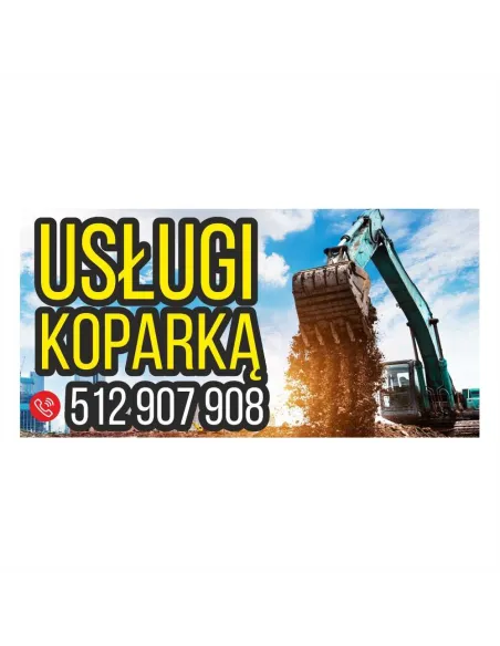 Baner reklamowy gotowe wzory banerów - Usługi koparką
