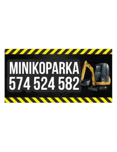 Baner reklamowy gotowe wzory banerów - Minikoparka