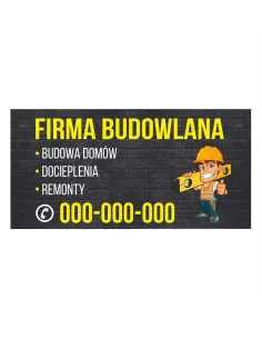 Baner reklamowy gotowe wzory banerów - Firma budowlana