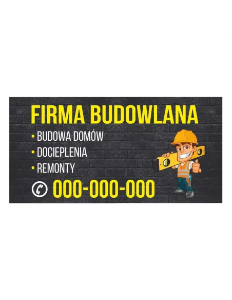 Baner reklamowy gotowe wzory banerów - Firma budowlana
