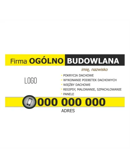 Baner reklamowy gotowe wzory banerów - Firma ogólno budowlana