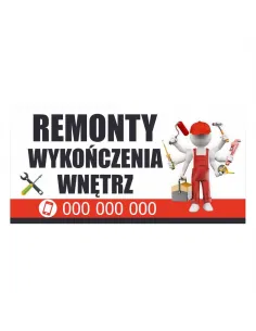 Baner reklamowy gotowe wzory banerów - Remonty wykończenia wnętrz
