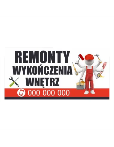 Baner reklamowy gotowe wzory banerów - Remonty wykończenia wnętrz
