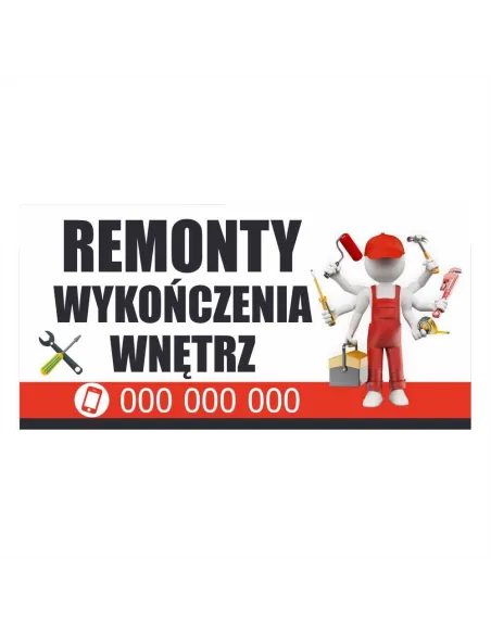 Baner reklamowy gotowe wzory banerów - Remonty wykończenia wnętrz