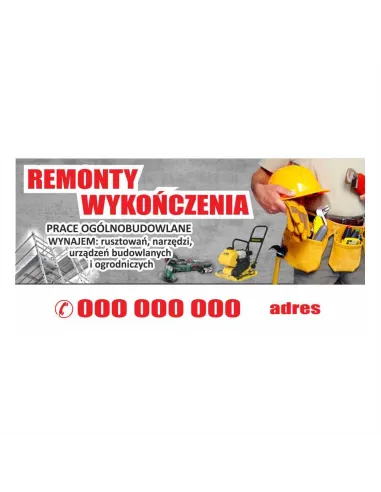 Baner reklamowy gotowe wzory banerów - Remonty wykończenia