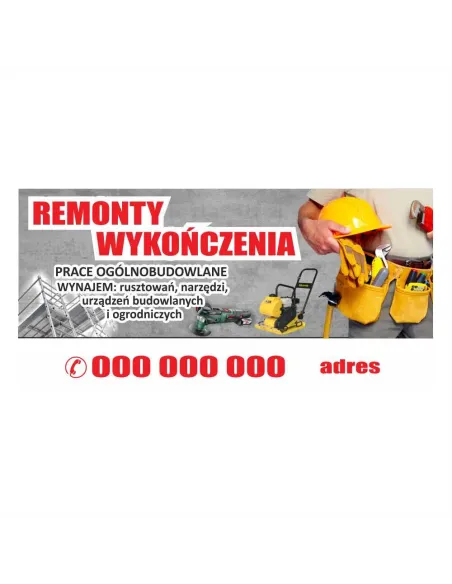Baner reklamowy gotowe wzory banerów - Remonty wykończenia
