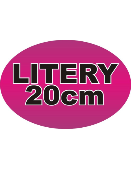 Litery napisy cyfry samoprzylepne naklejki z folii  20 cm