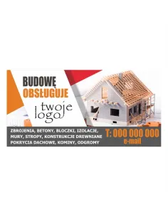 Baner reklamowy gotowe wzory banerów - Budowę obsługuje