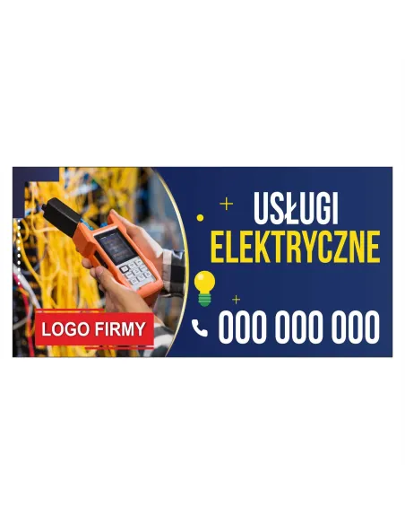 Baner reklamowy gotowe wzory banerów -Usługi elektryczne