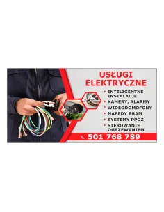 Baner reklamowy gotowe wzory banerów - Usługi elektryczne
