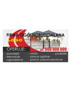 Baner reklamowy gotowe wzory banerów - Firma ogólnobudowlana